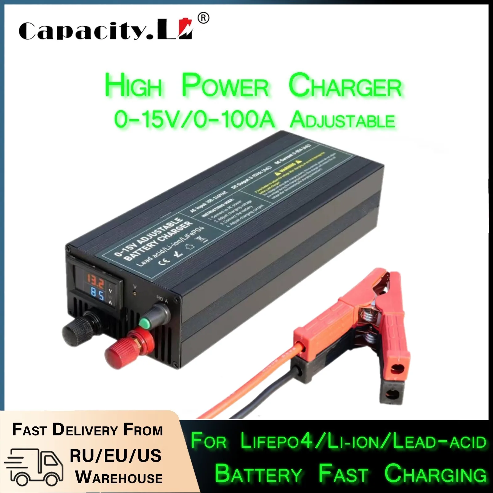 Lifepo4 Charger 48V 20A - 60A100A CC CV Adjustable Battery Charger