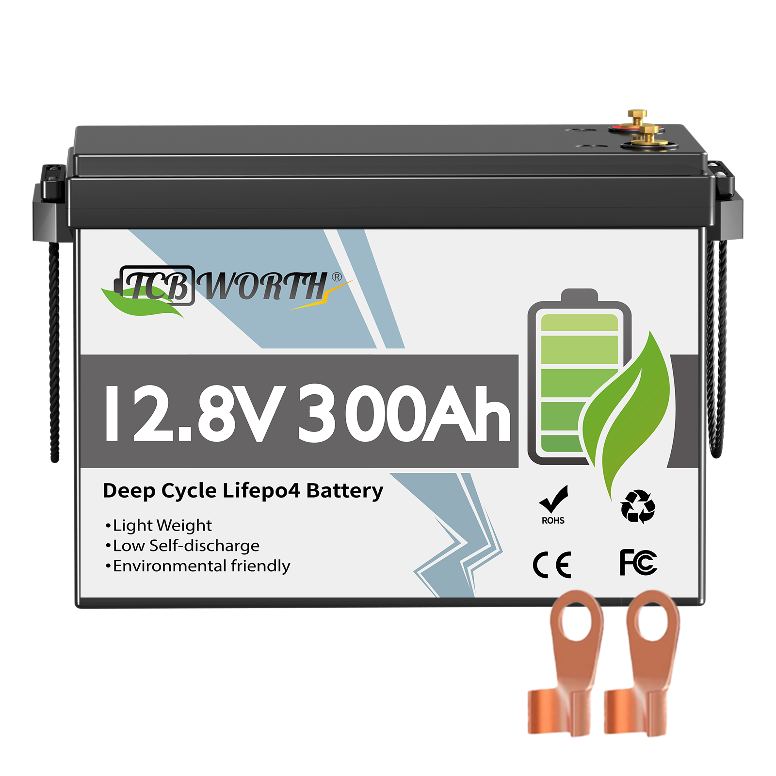 Lifepo4 12V 300Ah Deep Cycle - TCBWORTH 12V 300Ah LiFePO4 Lithium Battery,6000+