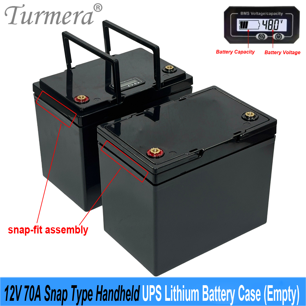Lifepo4 Battery Box Diy 12V 100Ah - Turmera 12V 70A Empty Snap-fit UPS