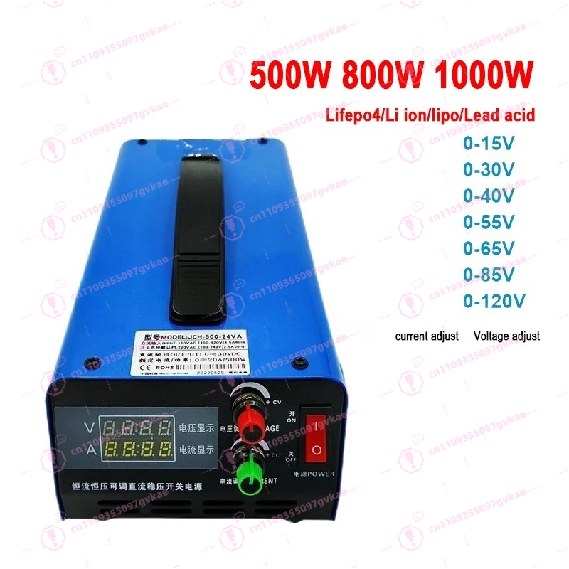 Lifepo4 Charger 48V 20A - 1000W Adjustable Charger 800W 500W Lifepo4