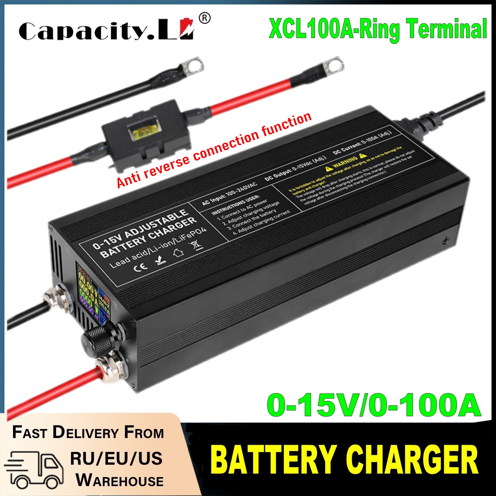 60A100A CC CV Adjustable Batte - Lifepo4 Charger 48V 20A 评论和价格