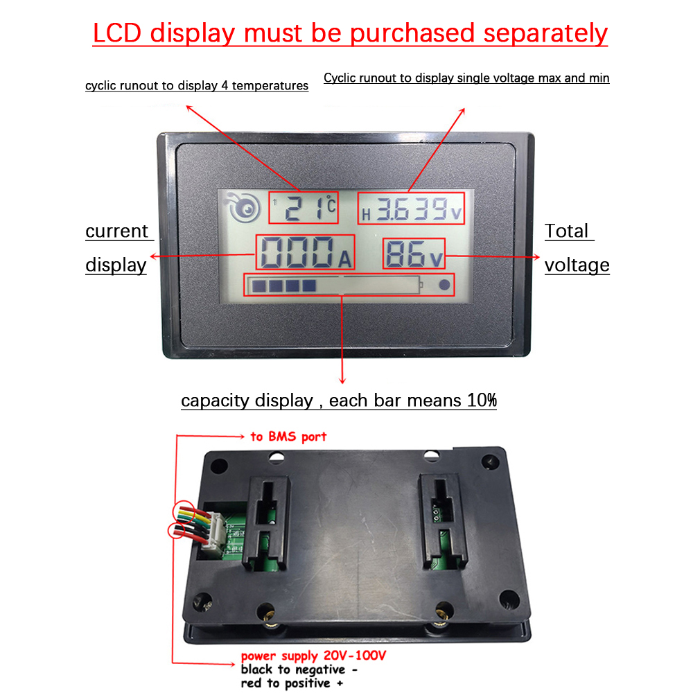 Smart Bluetooth 7S - 16S 100A  - Smart Bms 16S 48V 200A Bluetooth 评论和价格