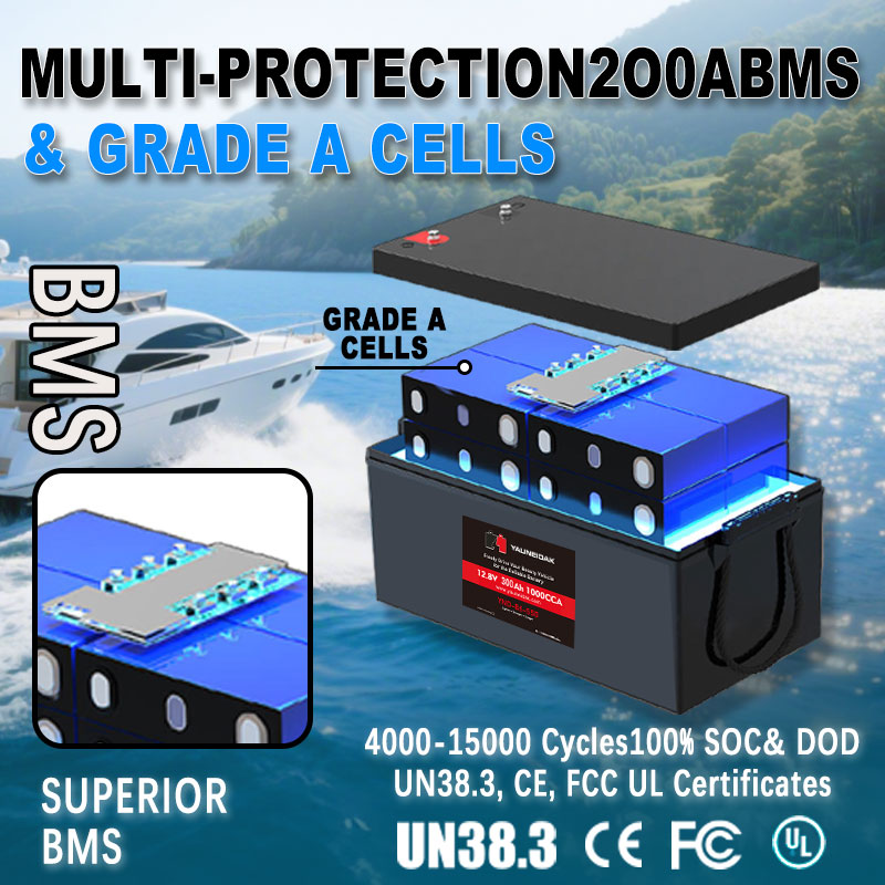 Rechargeable 12V 100Ah 200Ah 3 - Lifepo4 12V 300Ah Deep Cycle 评论和价格