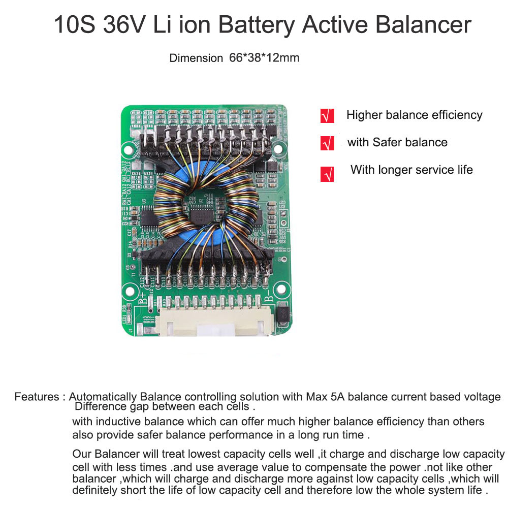 12V 36V 48V 60V 72V lifepo4 or - Battery Balancer 4S 12V Active Equalizer 评论和价格