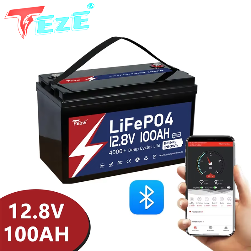 8000 Cycle 12V 24V Lifepo4 Bat - 12V 100Ah Lifepo4 Bluetooth Bms 评论和价格