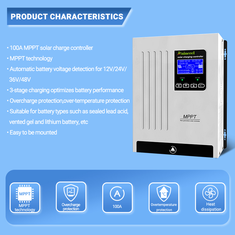 Aninerel 100A Solar Charge Con - Lifepo4 Battery 12V 100Ah 评论和价格