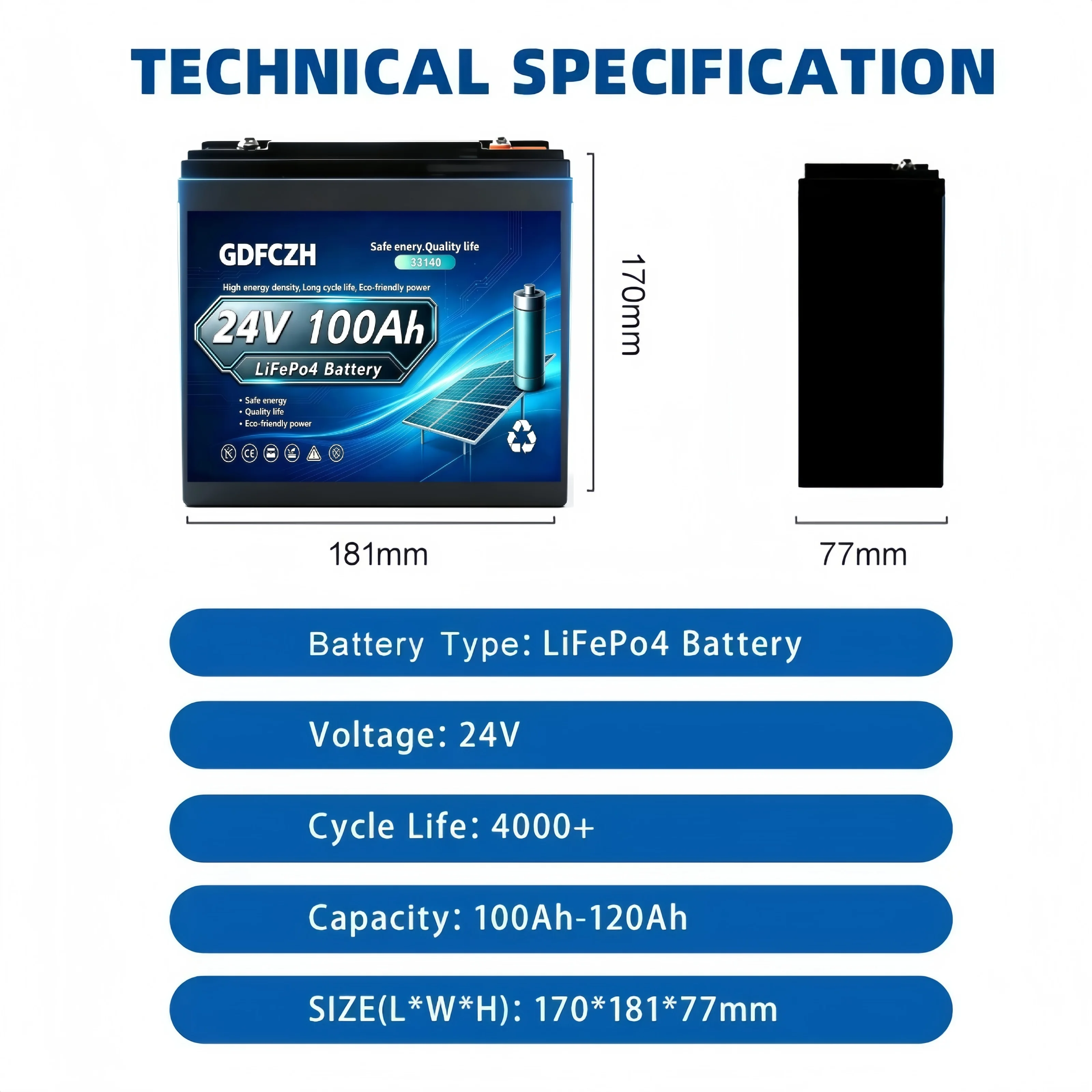24V 100Ah LiFePO4 Battery Pack - Lifepo4 Battery 24V 100Ah Trolling Motor 评论和价格