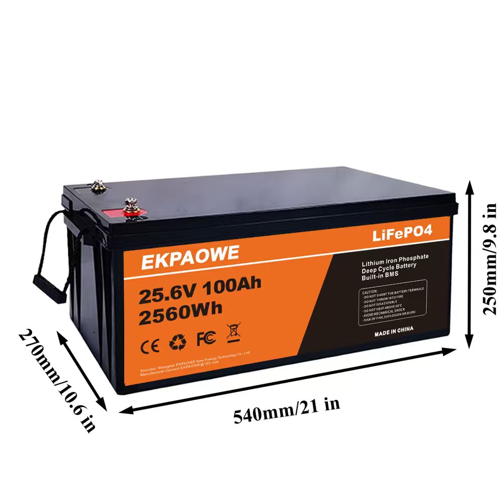 EKPAOWE 24V 25.6V 100AH LiFePO - Lifepo4 Battery 24V 100Ah Trolling Motor 评论和价格