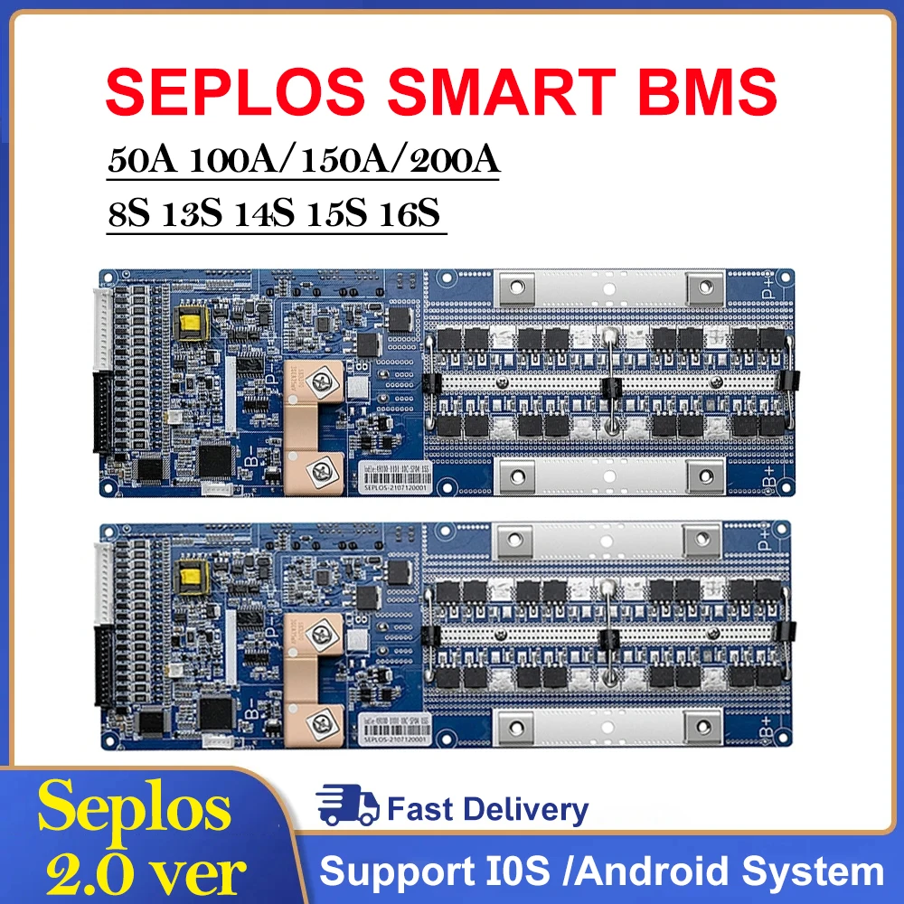 Smart Seplos BMS 2.0 Support B - Smart Bms 16S 48V 200A Bluetooth 评论和价格