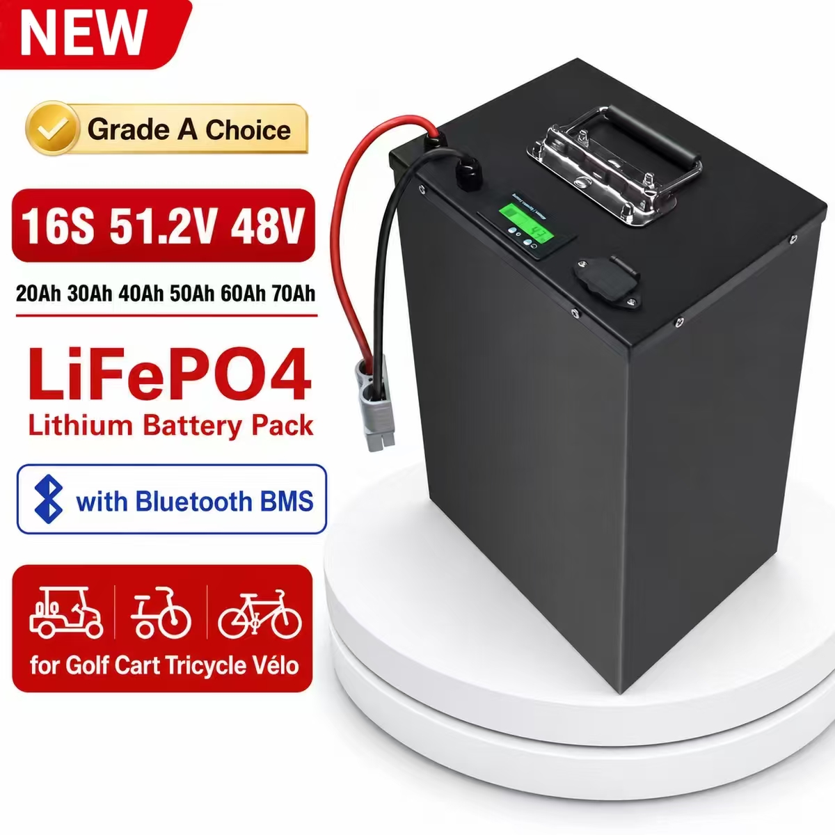 16S 51.2V 48V 20Ah 30Ah 40Ah 5 - Lifepo4 48V 50Ah Golf Cart 评论和价格